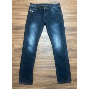Diesel Krayver Mens Regular Slim-Carrot Dark Wash Jeans Blue Sz 30x32